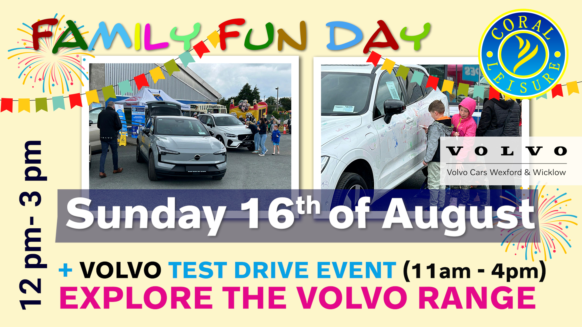 Family Fun Day and Test Drive Event at Coral Leisure Wicklow&nbsp;